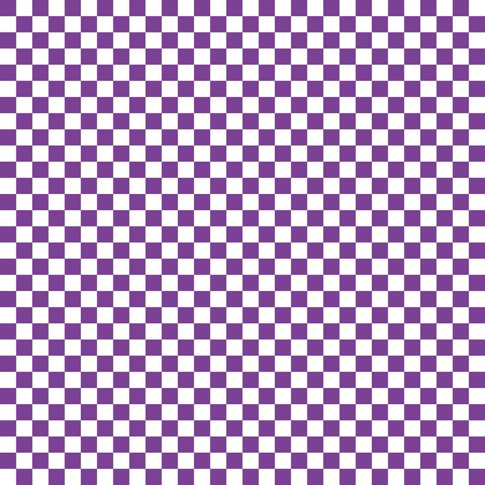 Checker purple and white square grid pattern for background vector