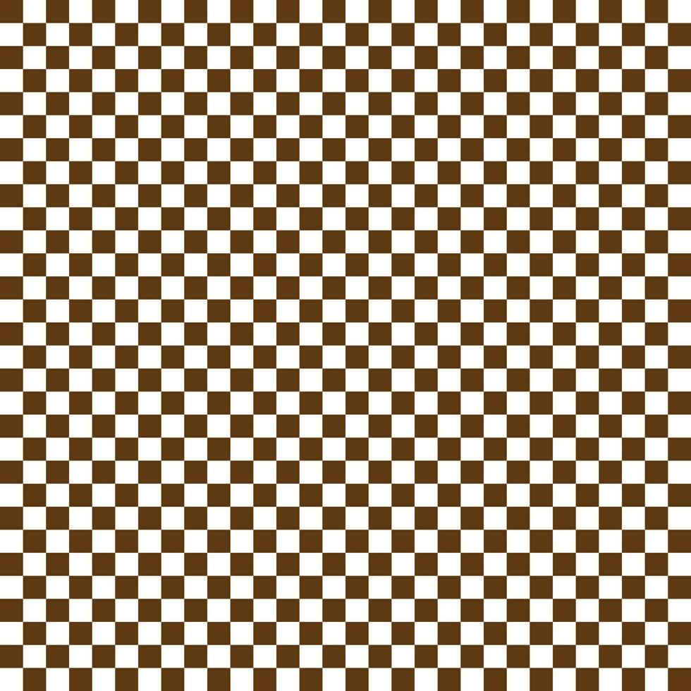 Checker brown and white square grid pattern for background vector