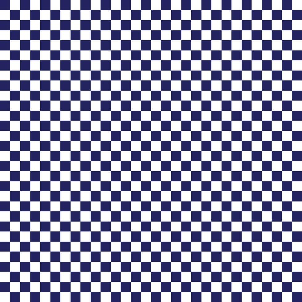 Checker blue and white square grid pattern for background vector