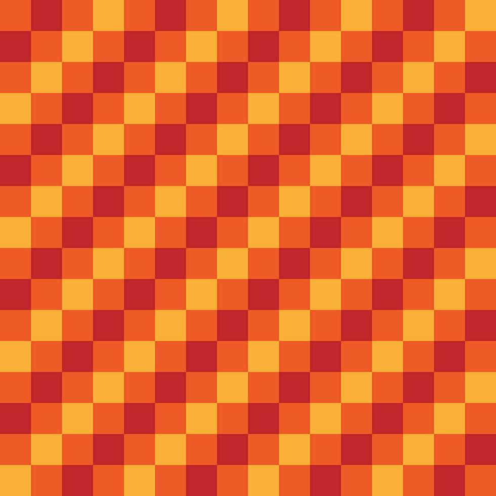 Geometric gingham table cloth seamless pattern. Yellow orange gingham chessboard table cloth Design by background vector illustration fabric boho carpet ikat tribal batik texture gingham pattern.