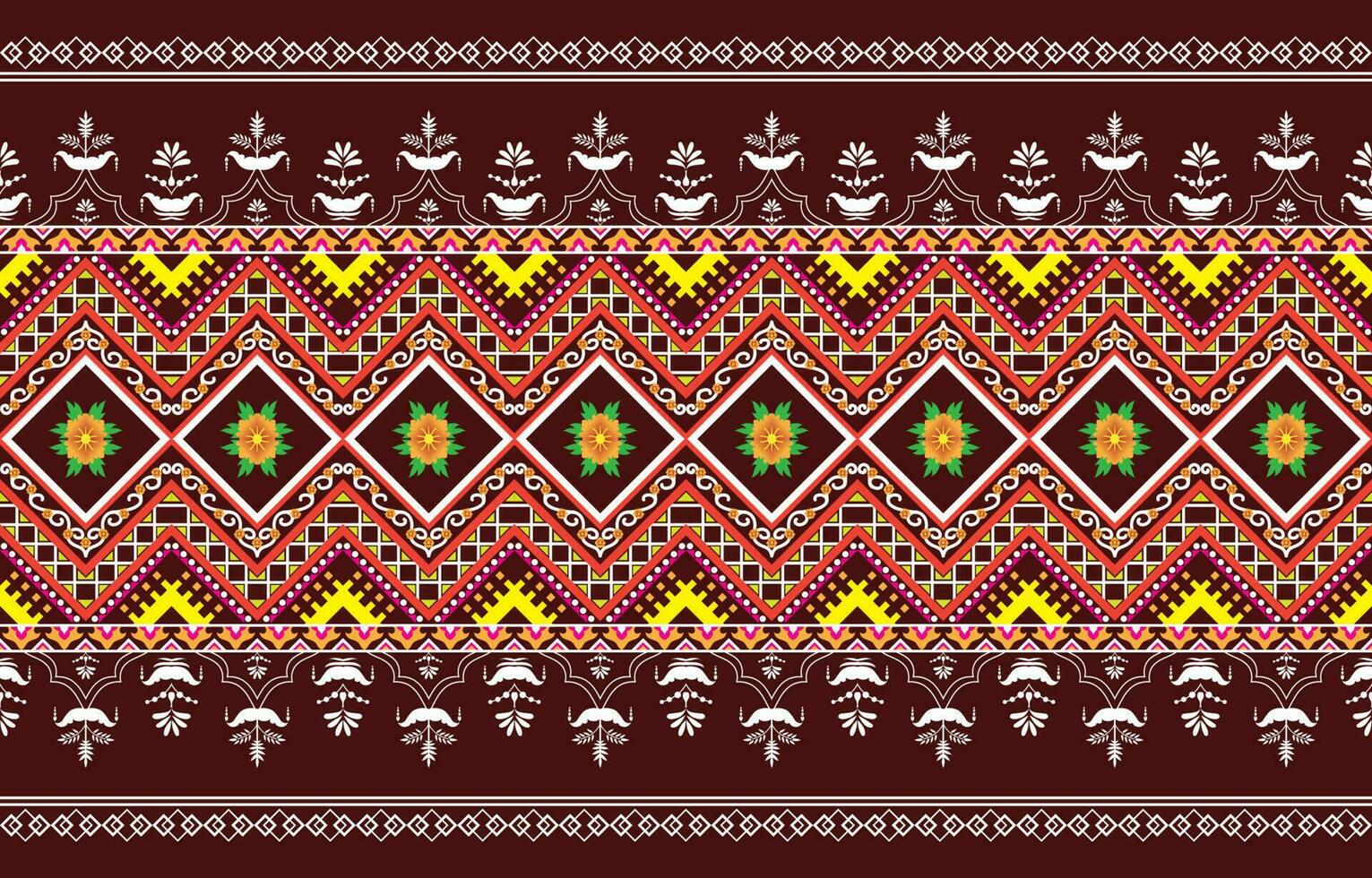 Geometric ethnic pattern. Design for fabric, curtain, background, carpet, wallpaper, clothing, wrapping, Batik, fabric,Vector illustration. vector