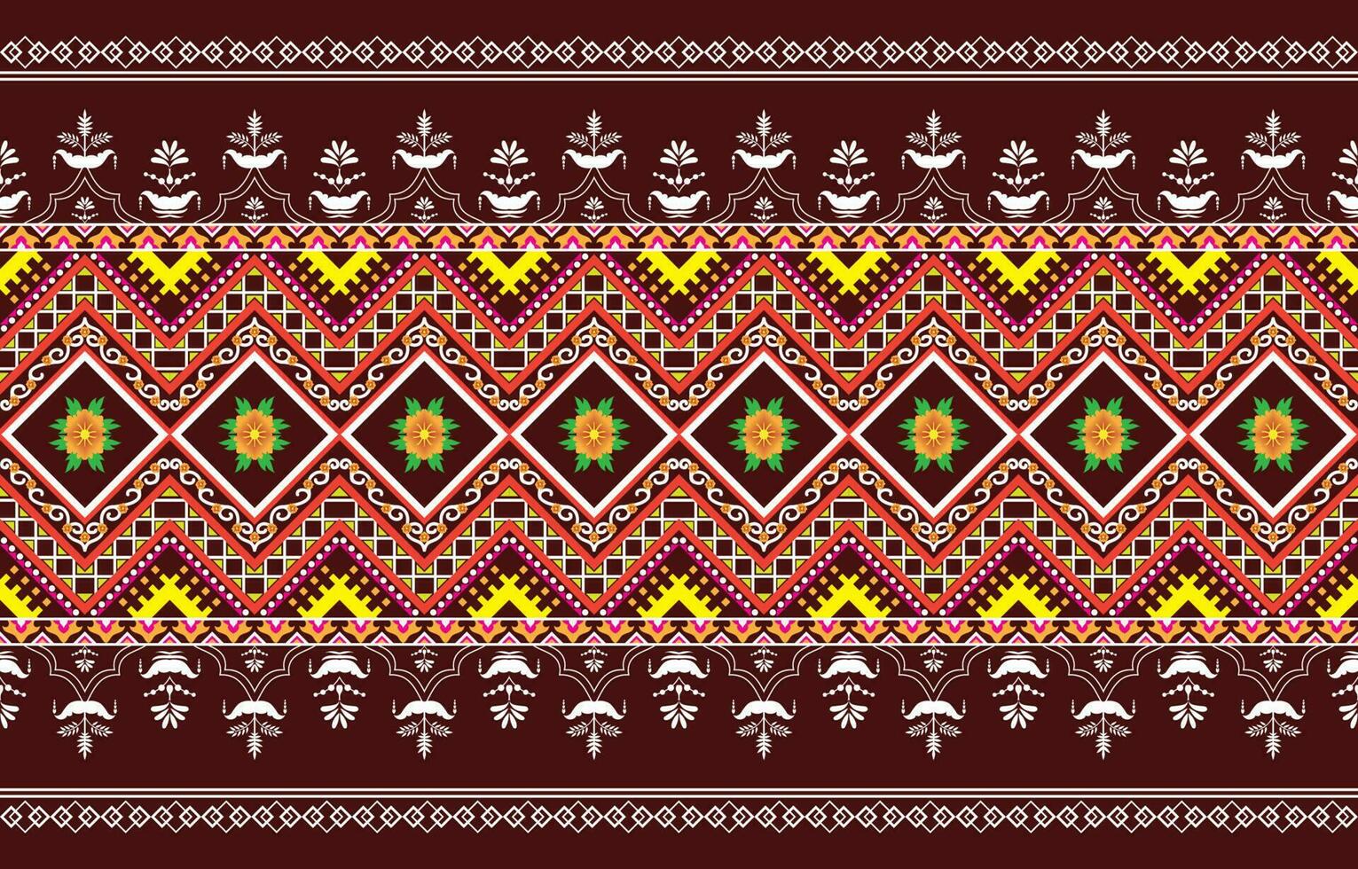 Geometric ethnic pattern. Design for fabric, curtain, background, carpet, wallpaper, clothing, wrapping, Batik, fabric,Vector illustration. vector
