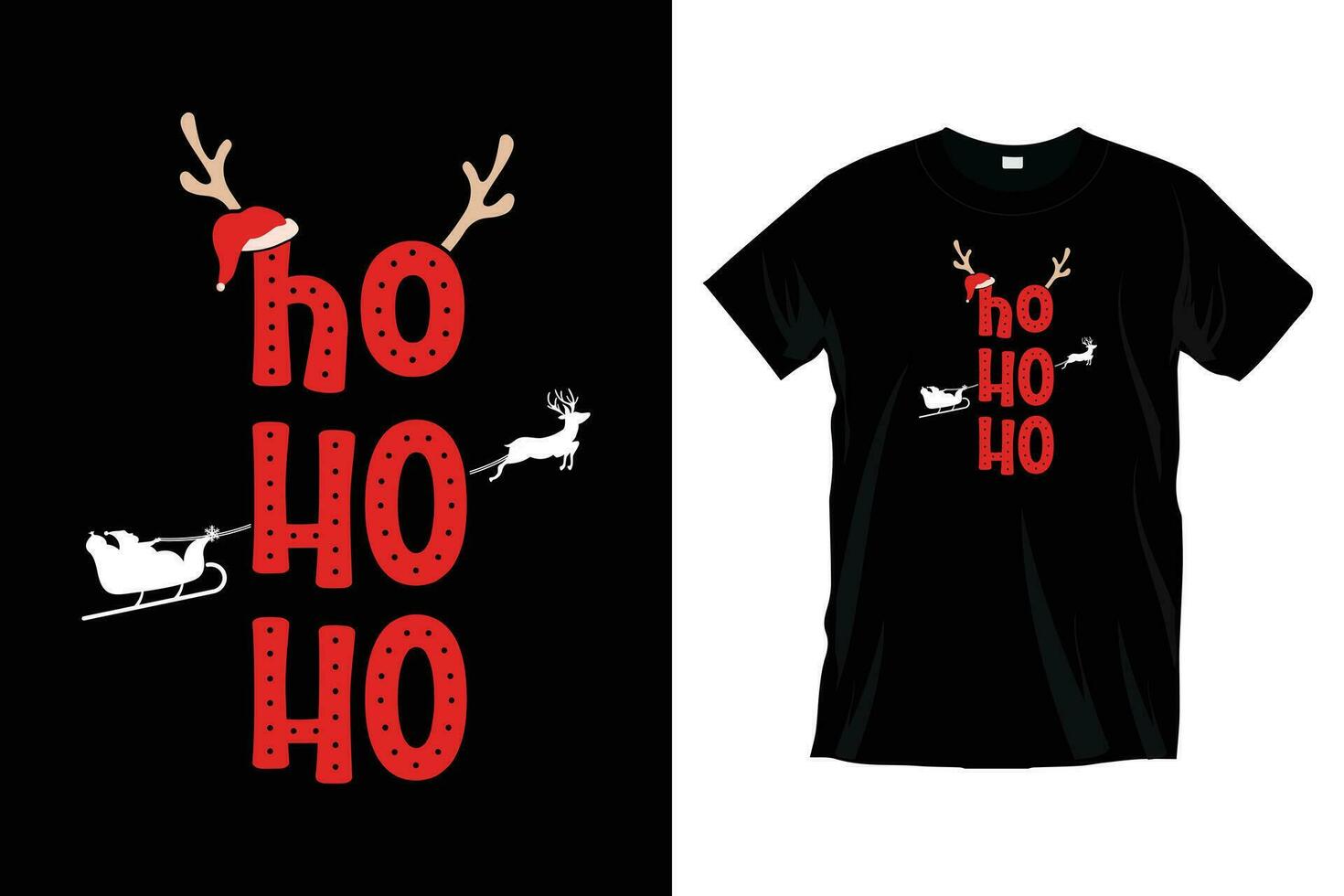 Ho ho ho. Christmas t shirt graphic design vector