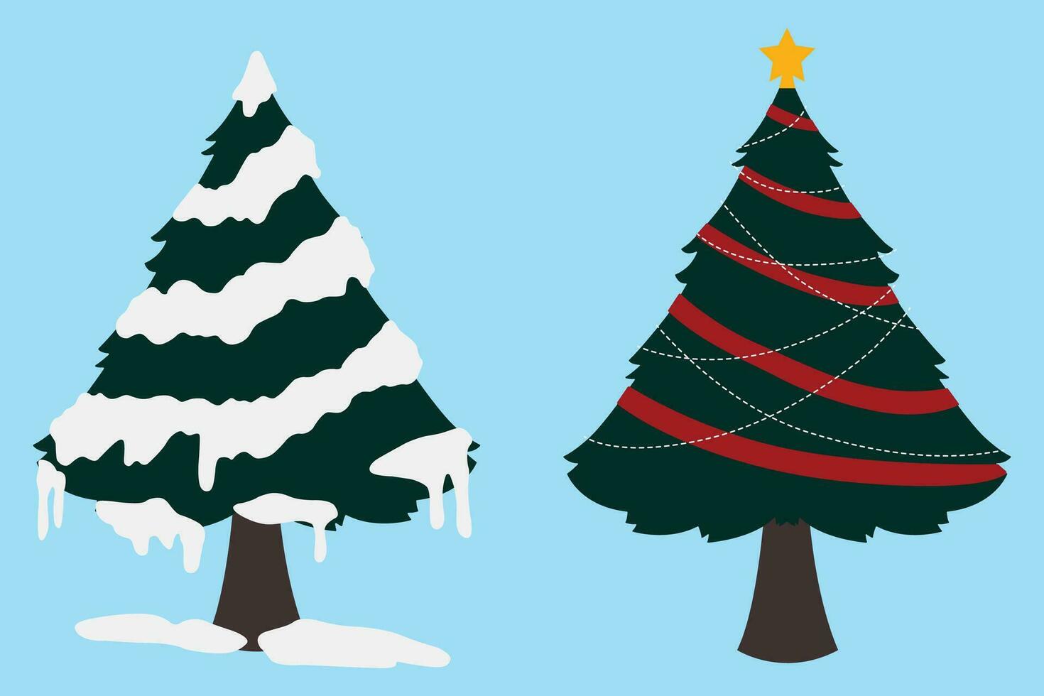 Navidad árbol , nieve árbol , piña árbol vector