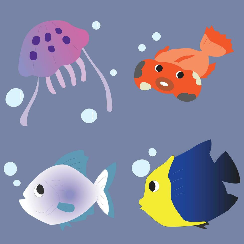 fish, sea life vector