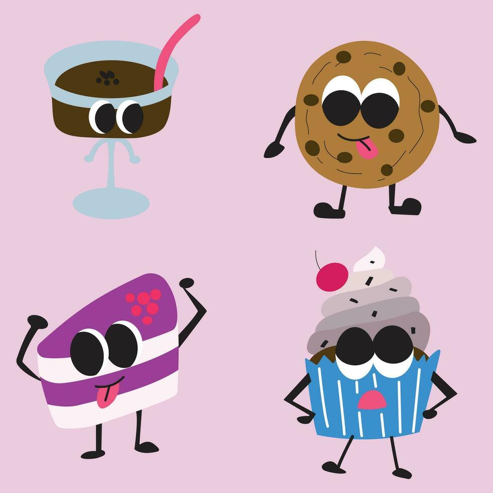 dessert character, dessert, chocolate vector