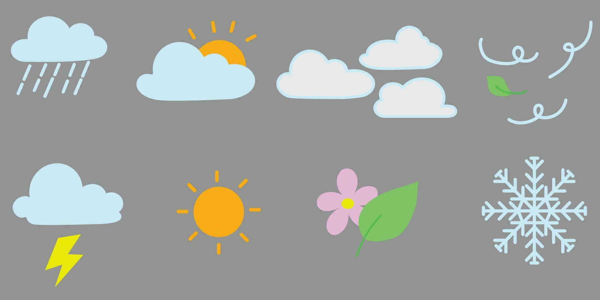 weather icon, icon, icon set vector