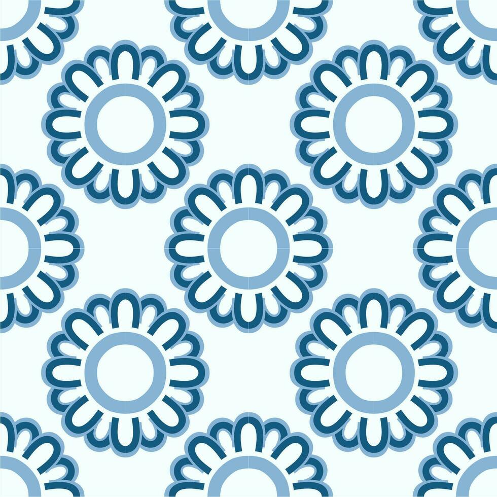 abstract square seamless patterns with vintage groovy daisy flowers. Retro floral vector background surface design, textile, stationery, wrapping paper, covers