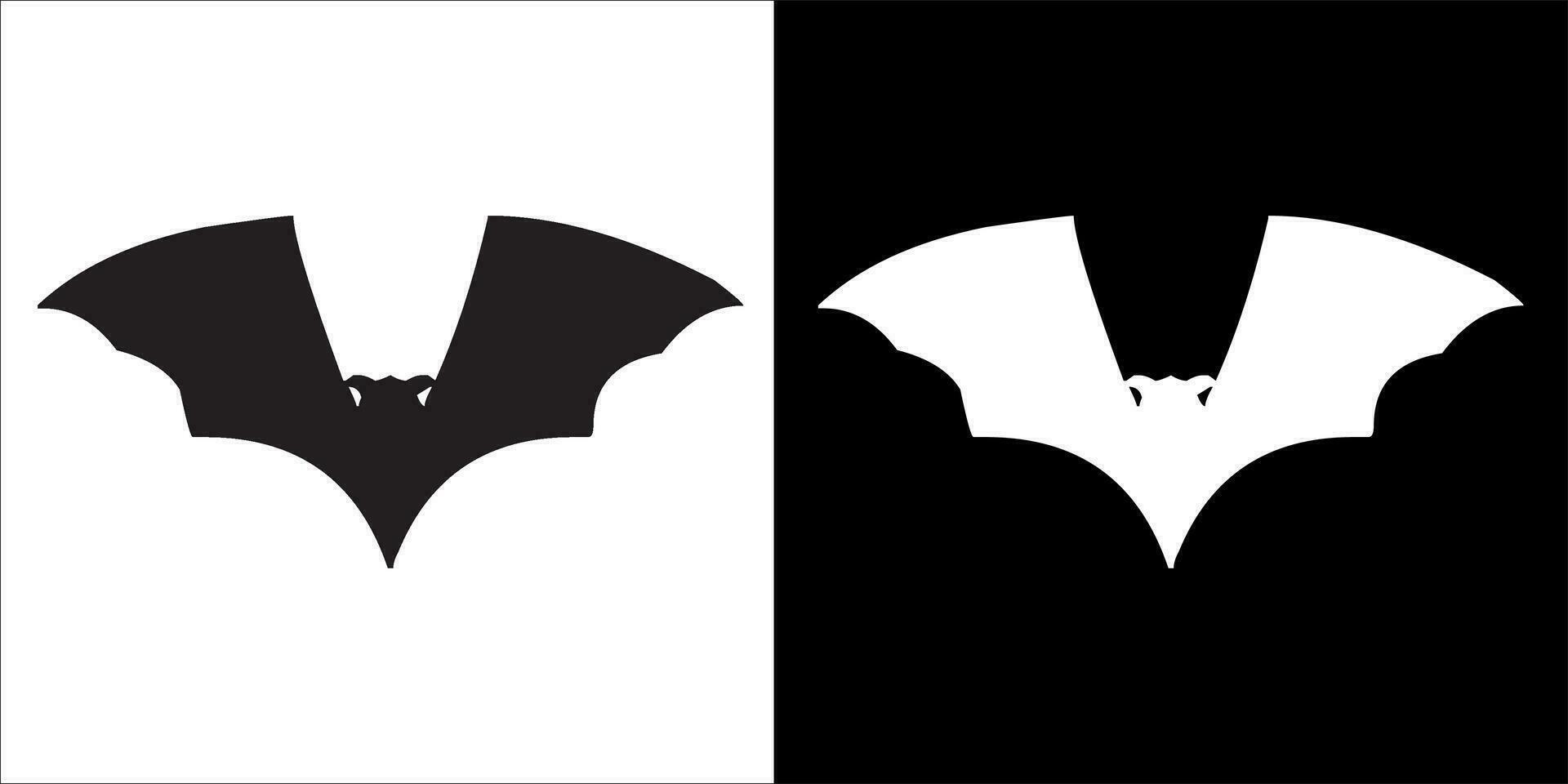 bat icon, Black and white color, on transparent background vector