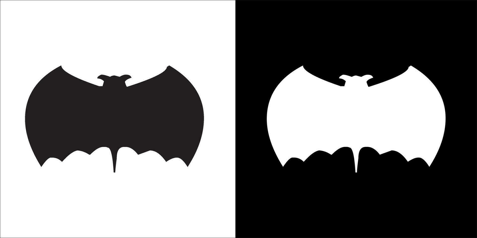 bat icon, Black and white color, on transparent background vector