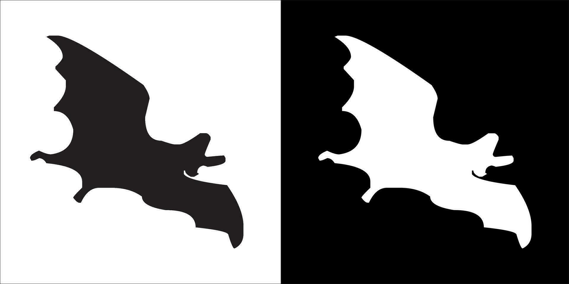 bat icon graphic vector illustration, Black and white color, with transparent background