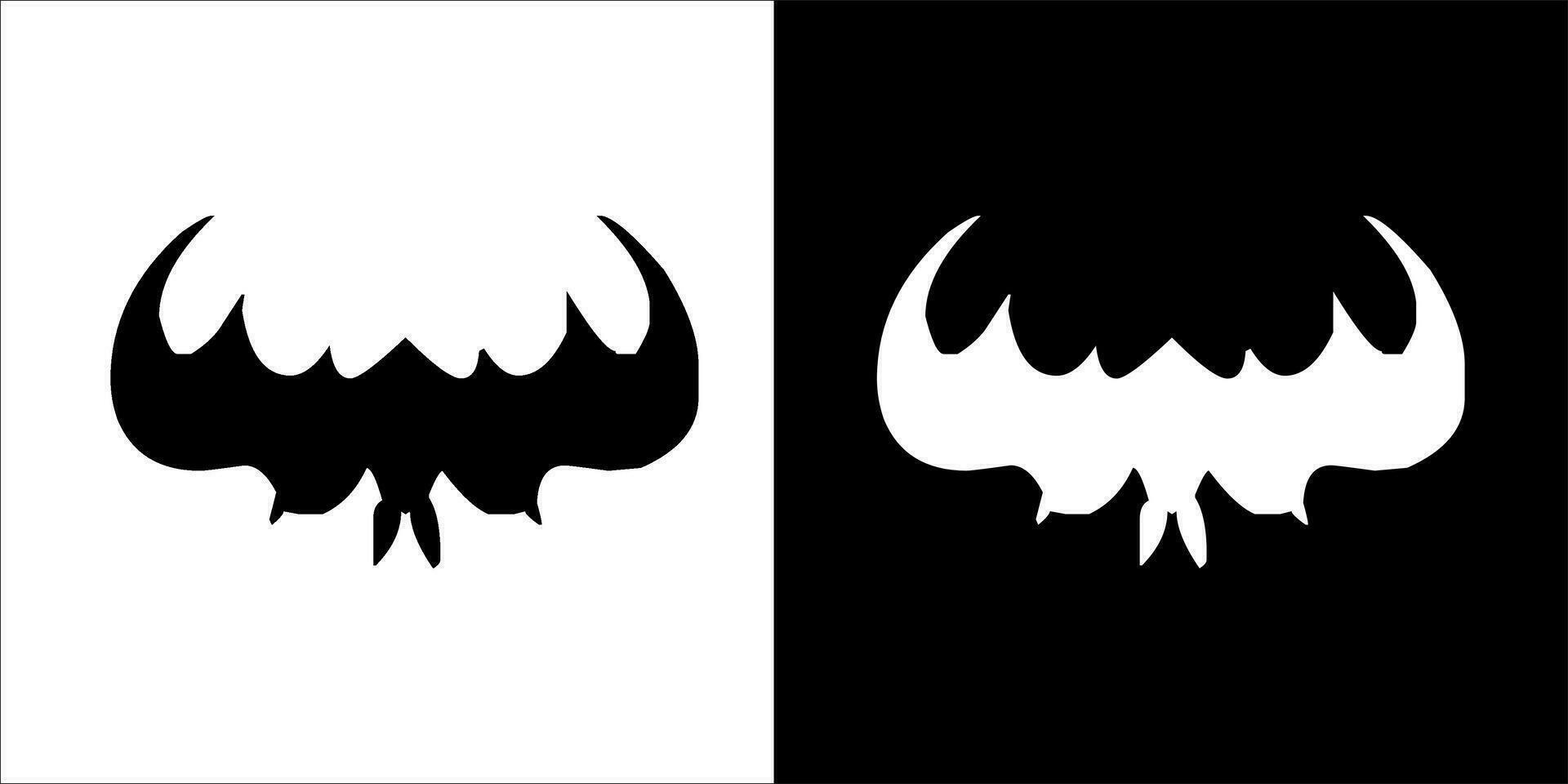 bat icon graphic vector illustration, Black and white color, with transparent background