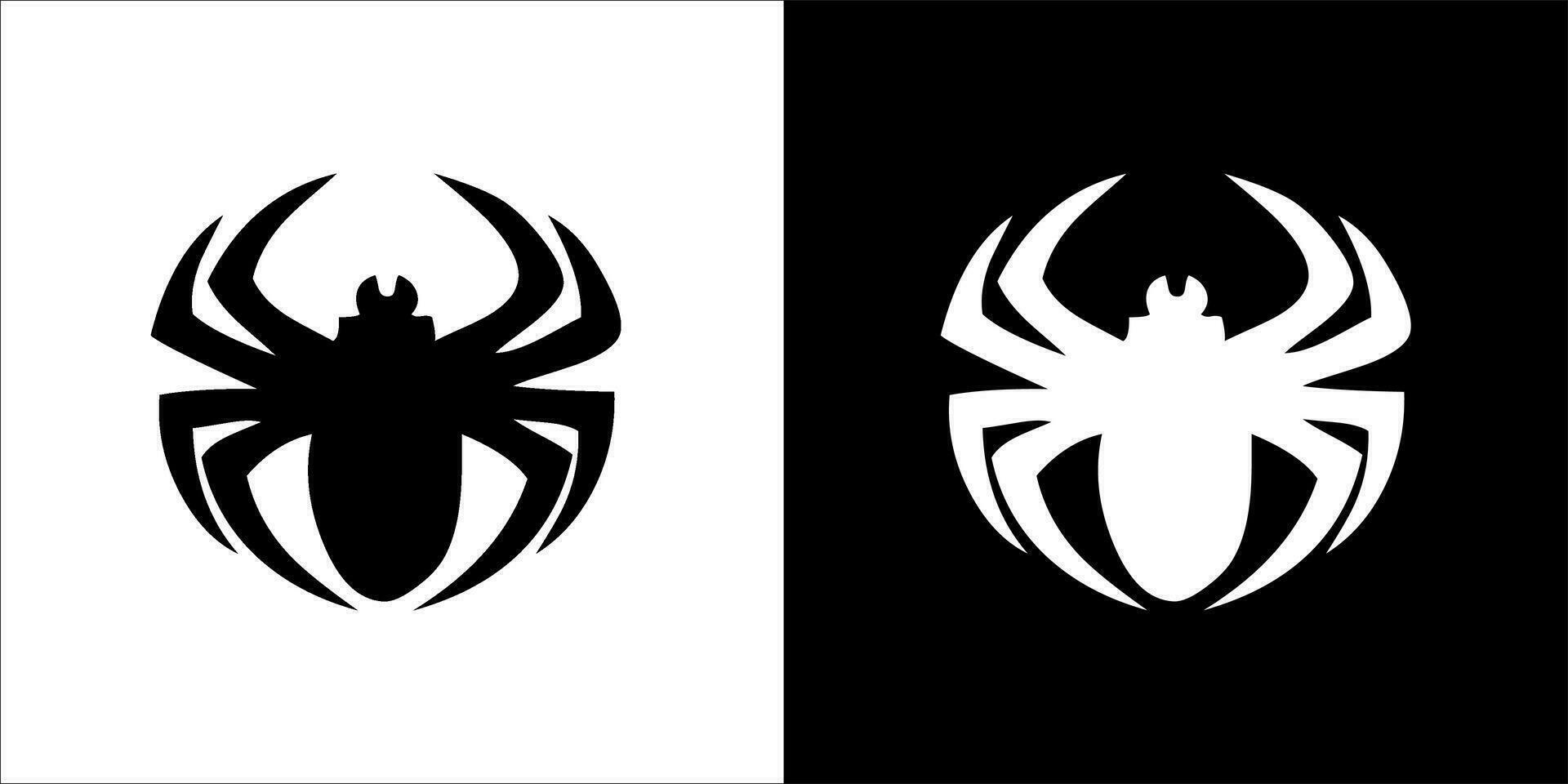 illustration, vector graphic of spider icon, in black and white, with transparent background