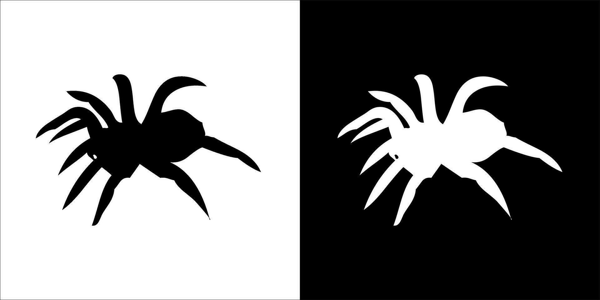 illustration, vector graphic of spider icon, in black and white, with transparent background