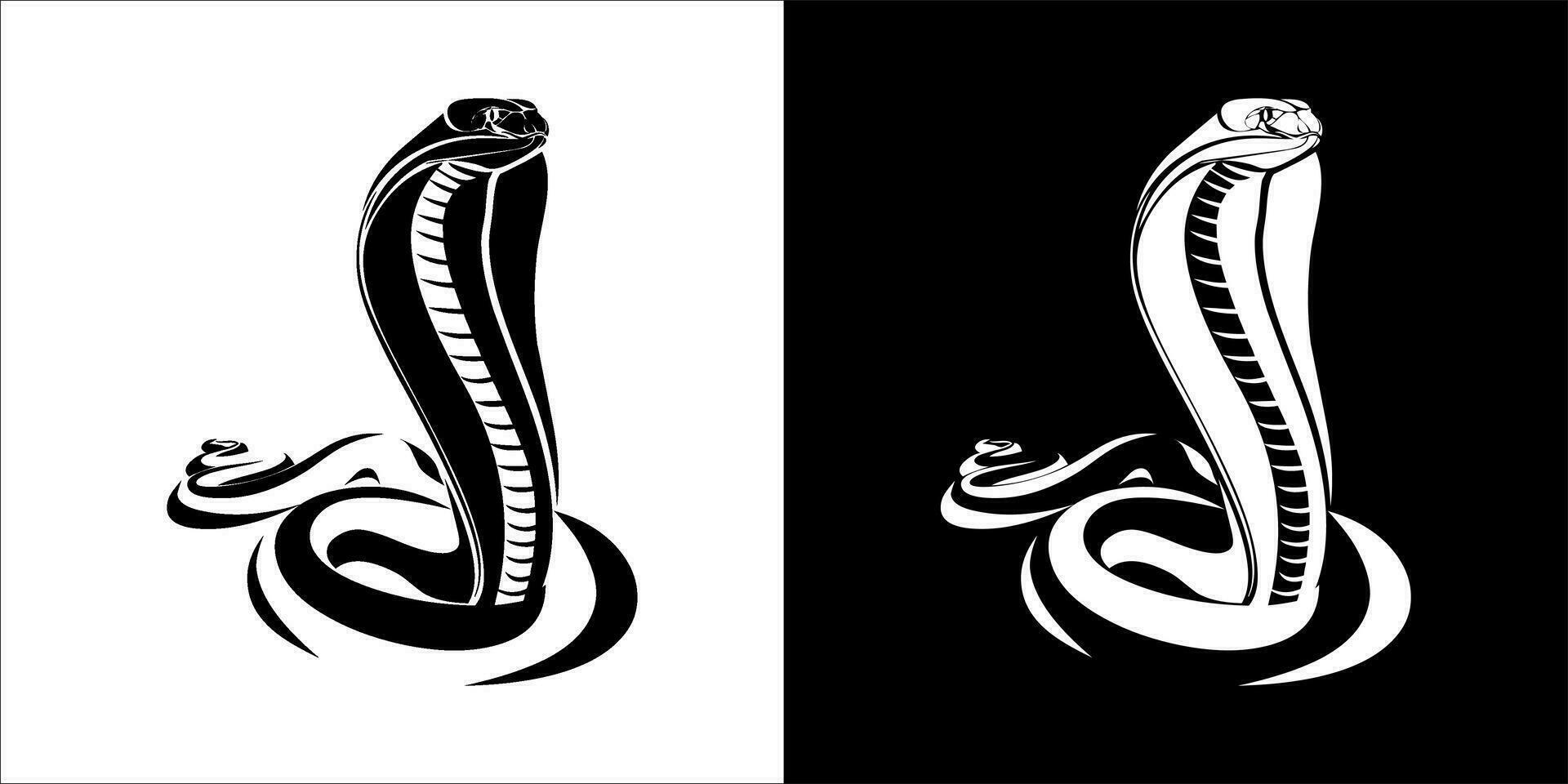 Illustration, vector graphic of snake icon, Black and white color on transparent background