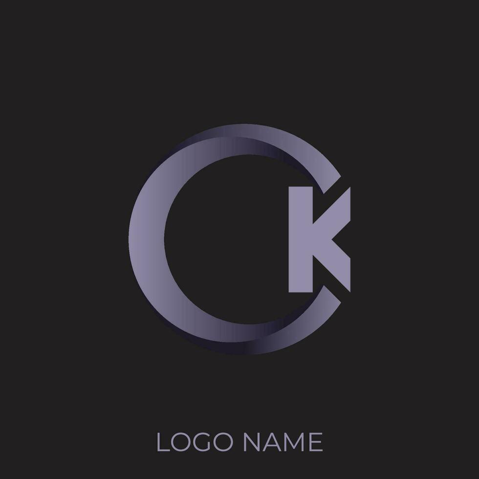 letter CK logo vector