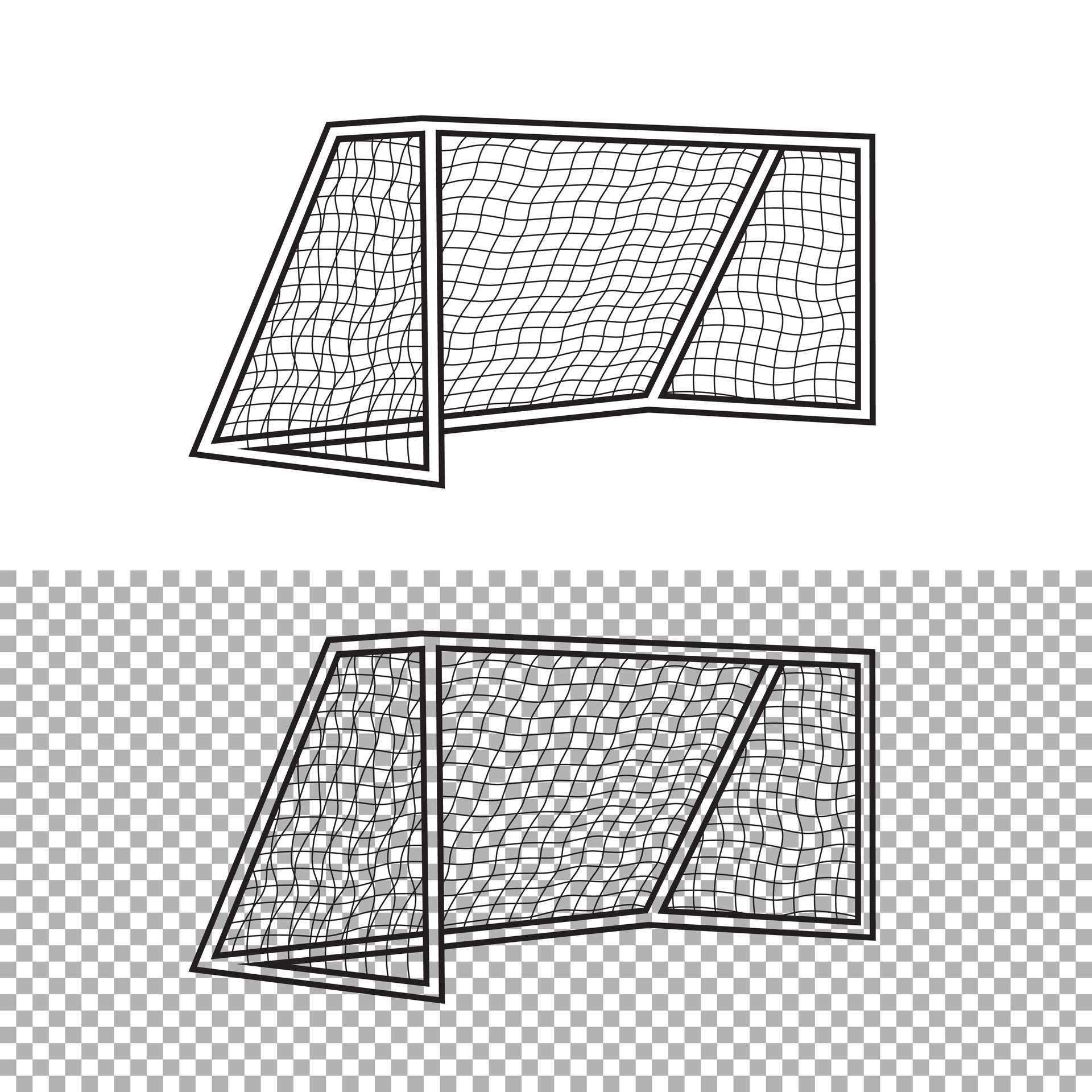 football goal line vector illustration,isolated on white background