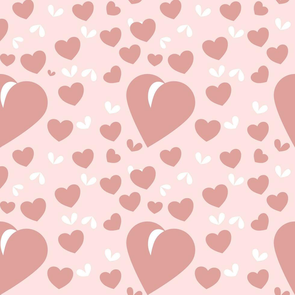 seamless background with hearts vector