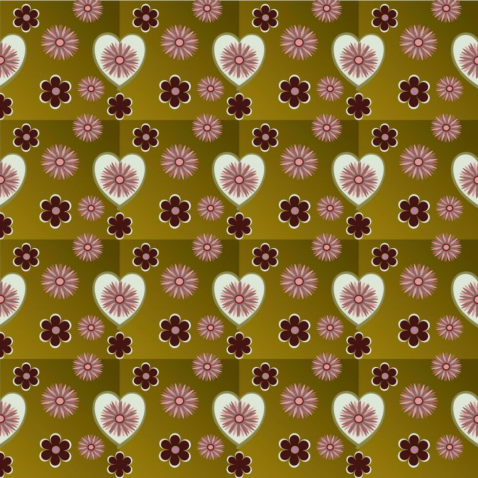 seamless pattern with hearts vector