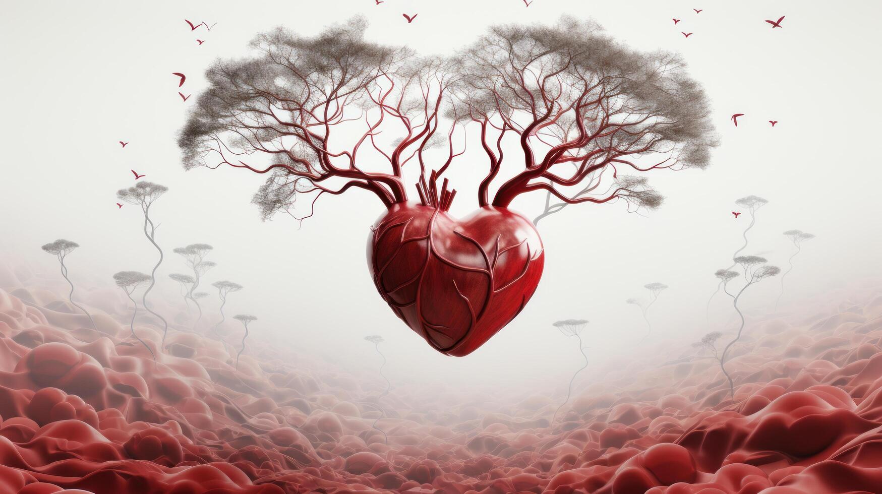 World Heart Day Background. Created photo