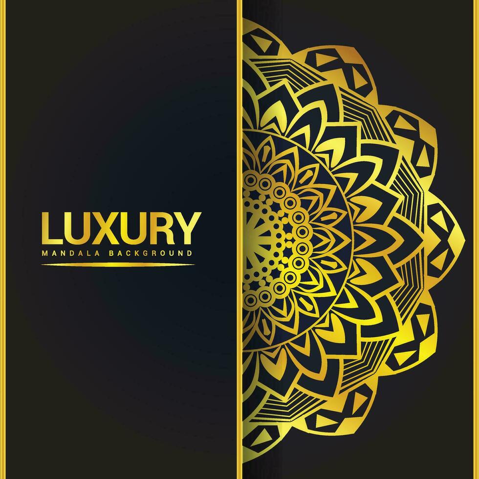 Luxury ornamental mandala design with golden colorful and vector fileb