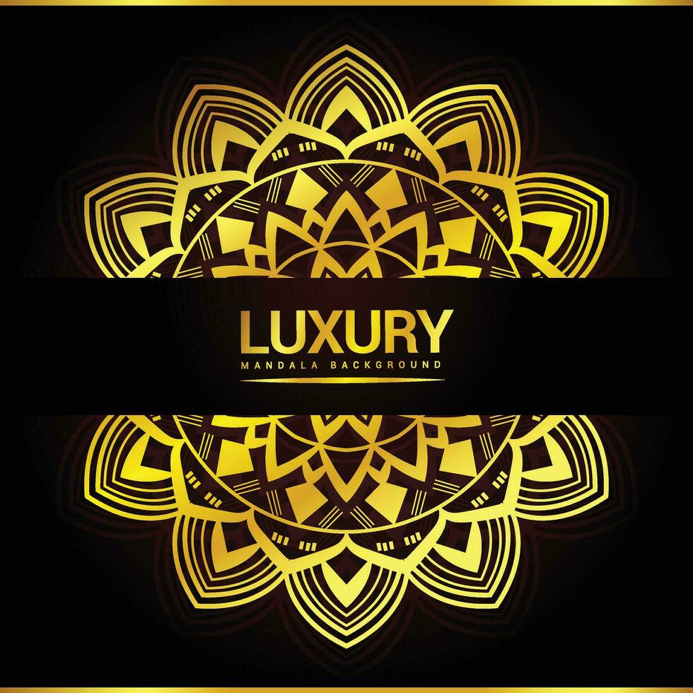 Luxury ornamental mandala background design with floral shapes vector