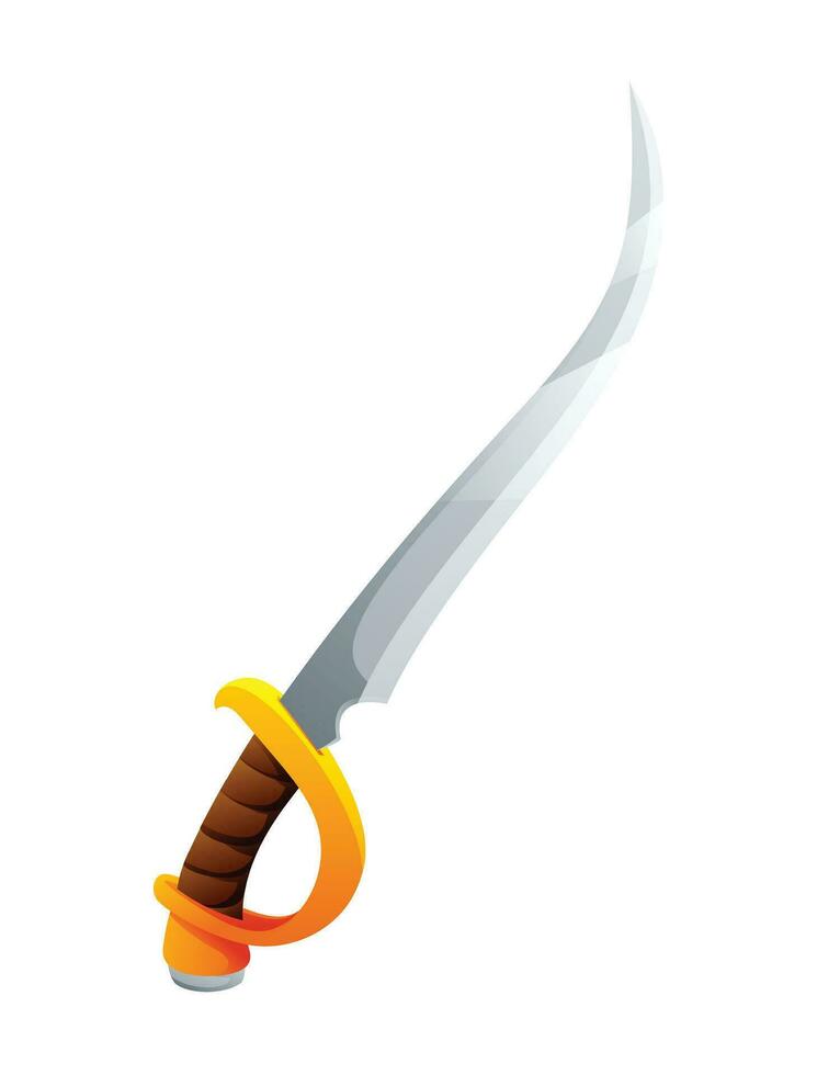 Pirate sword vector illustration isolated on white background
