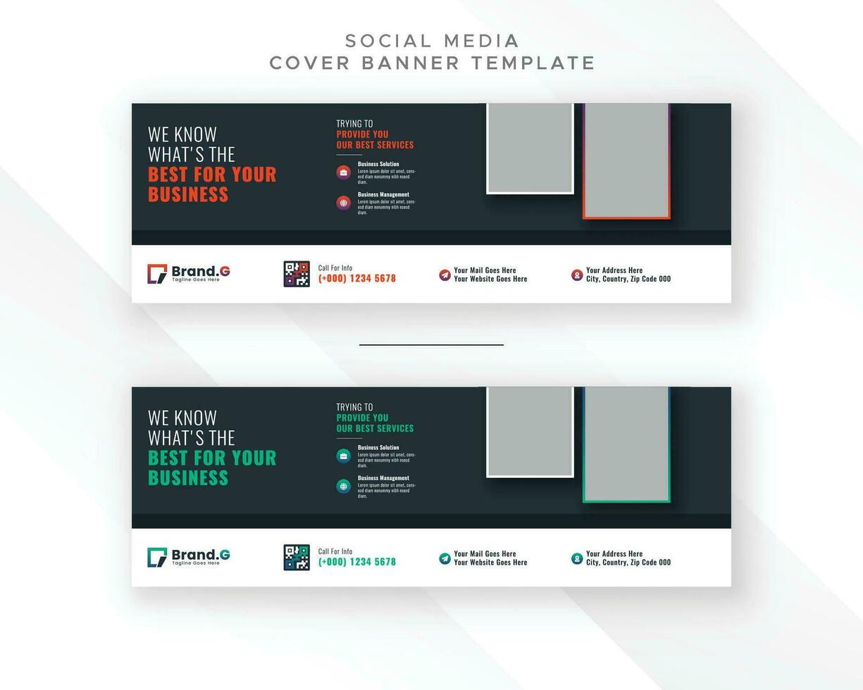 Modern business advertisement social media cover web banner ad minimal design vector