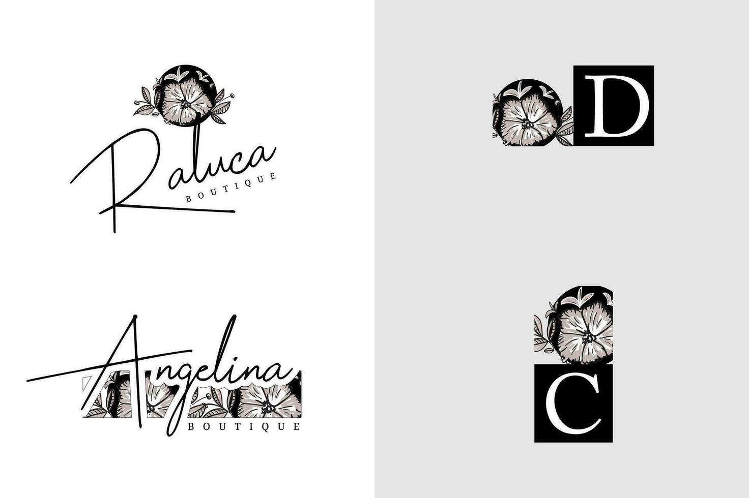 hand drawn beautiful vector logo graphic pack