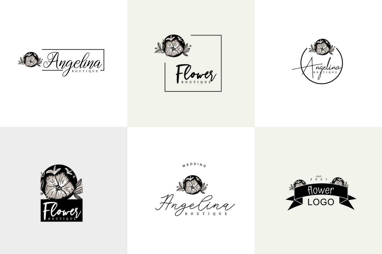 hand drawn beautiful vector logo graphic pack