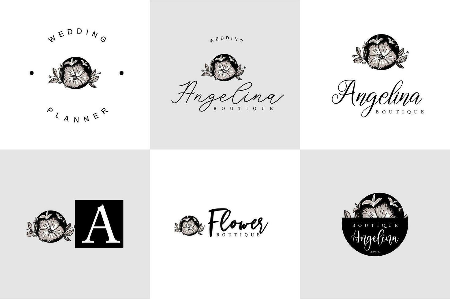 hand drawn beautiful vector logo graphic pack