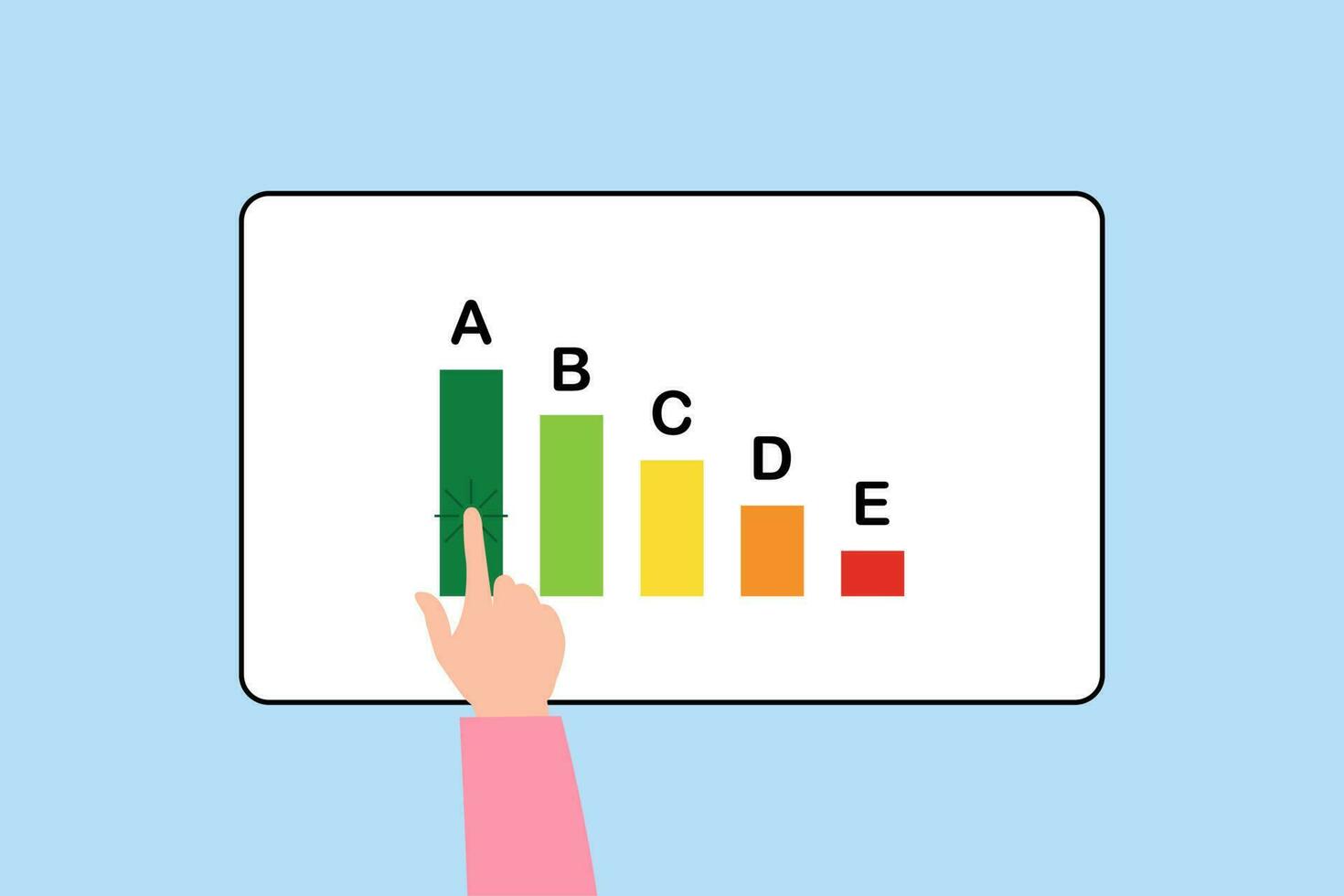 Nutri score nutrition system product value choice on tablet vector