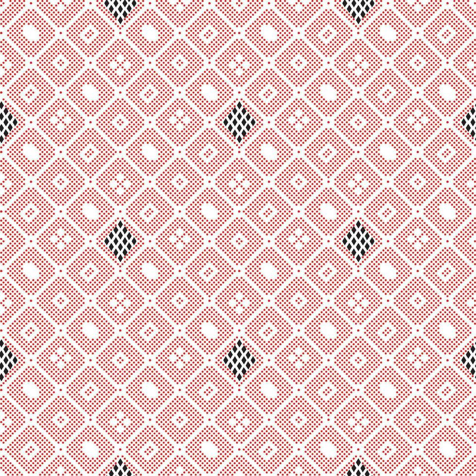 geometric pattern with square and round dot shape vector seamless pattern background
