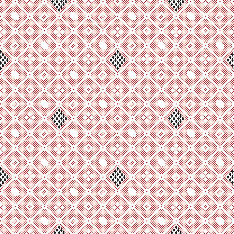 geometric pattern with square and round dot shape vector seamless pattern background
