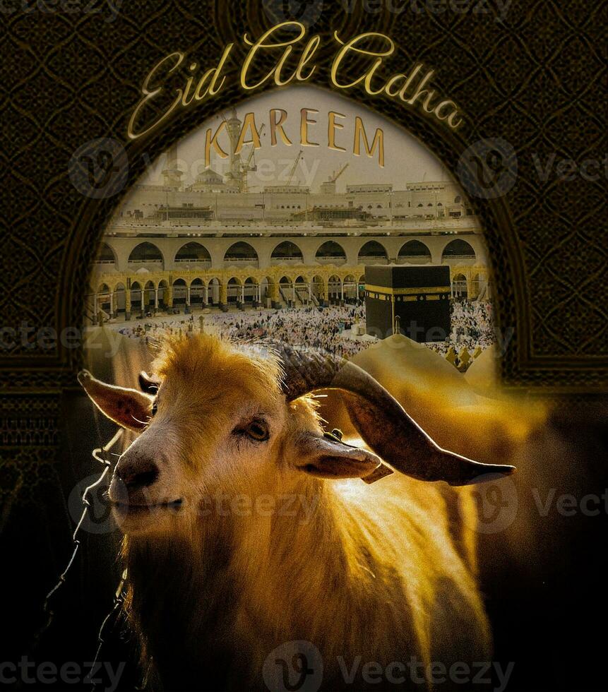 eid al adha islamic background template photo
