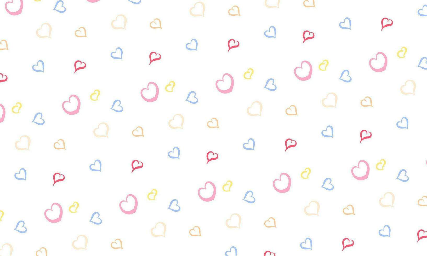 Seamless pattern with colorful hearts vetor illustration vector