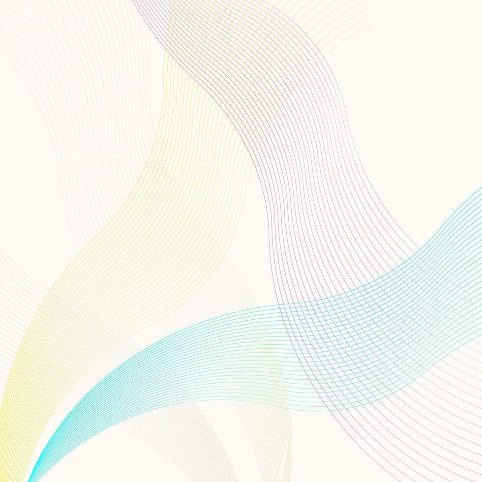 Abstract background with blue and pink wavy lines. Vector illustration.