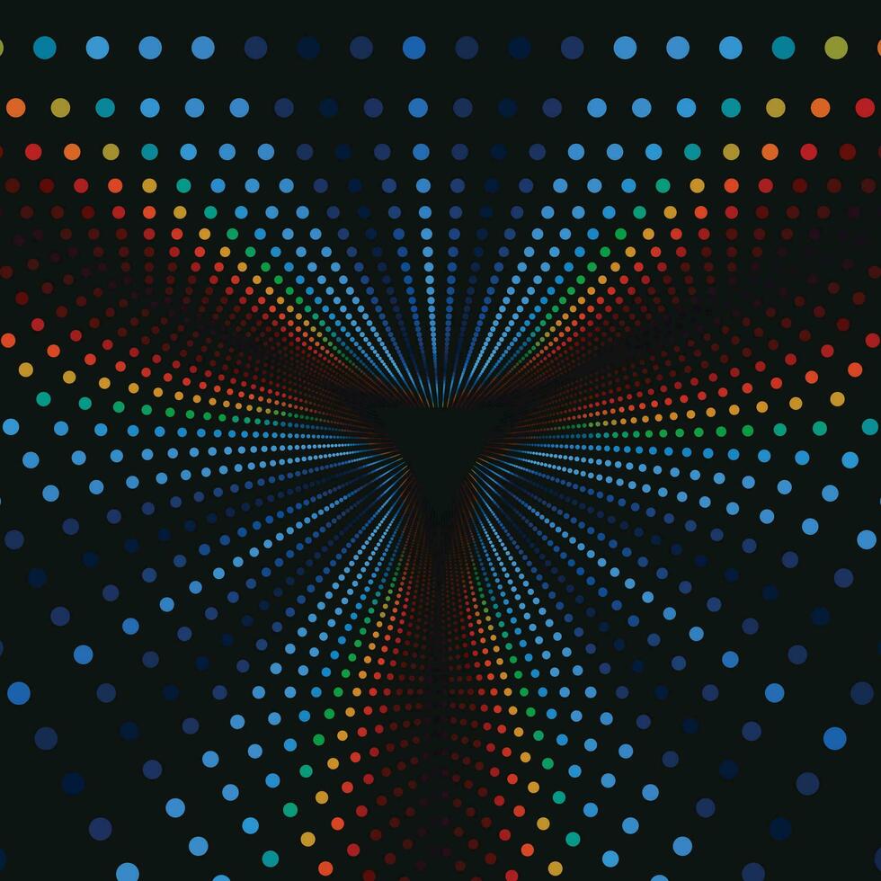 Vector geometric seamless pattern. Modern geometric background with dot waves.