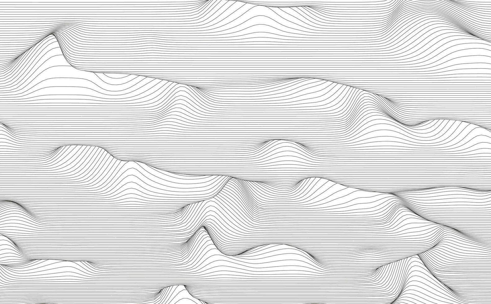 Abstract continuous lines drawing on white as background. Vector
