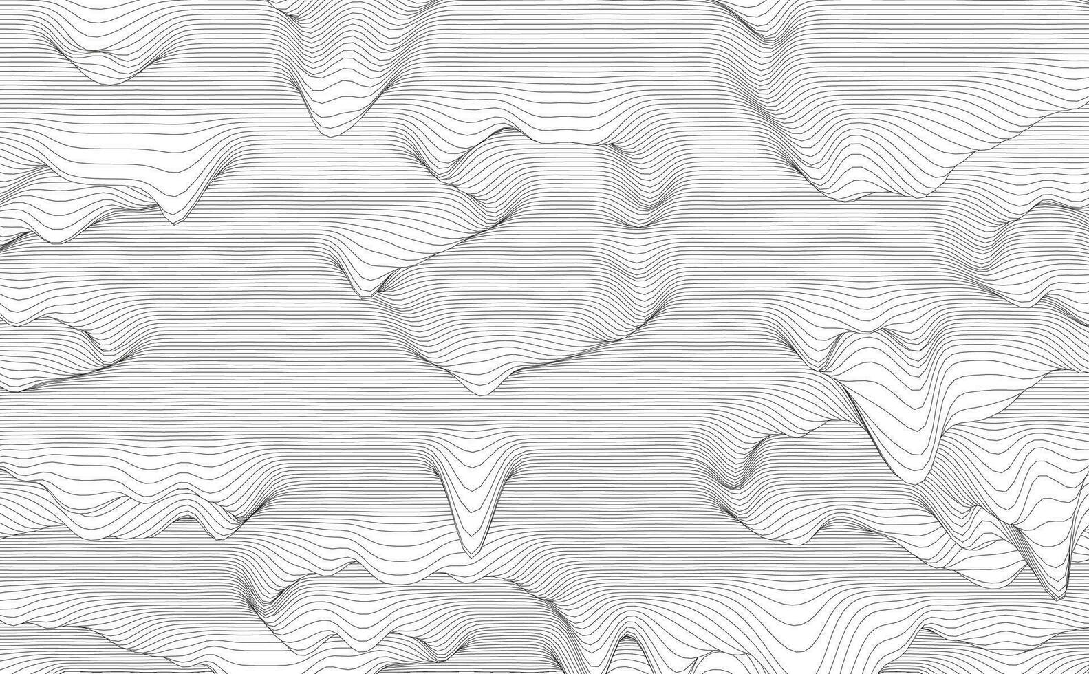 Abstract continuous lines drawing on white as background. Vector
