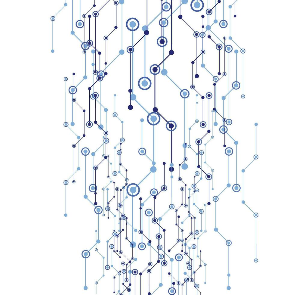 Abstract lines and dots connect background. Technology connection digital data and big data concept. vector