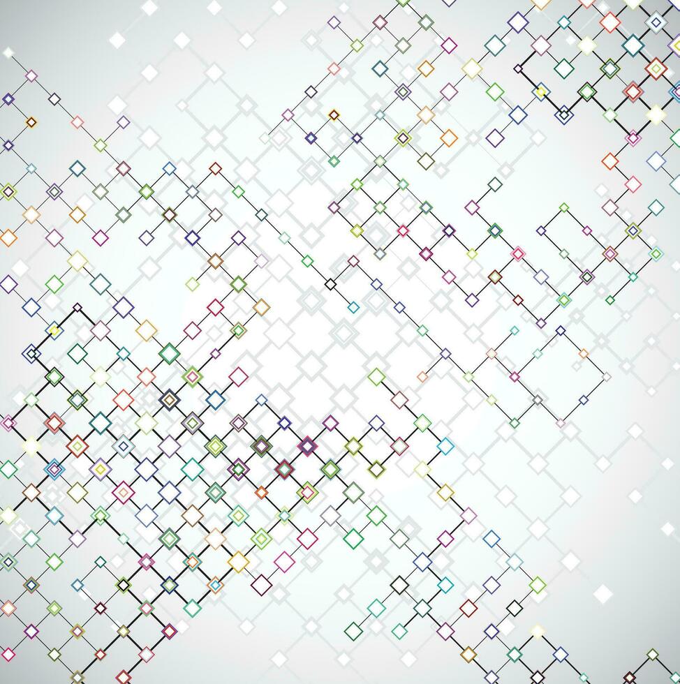 Abstract lines and dots connect background. Technology connection digital data and big data concept. vector