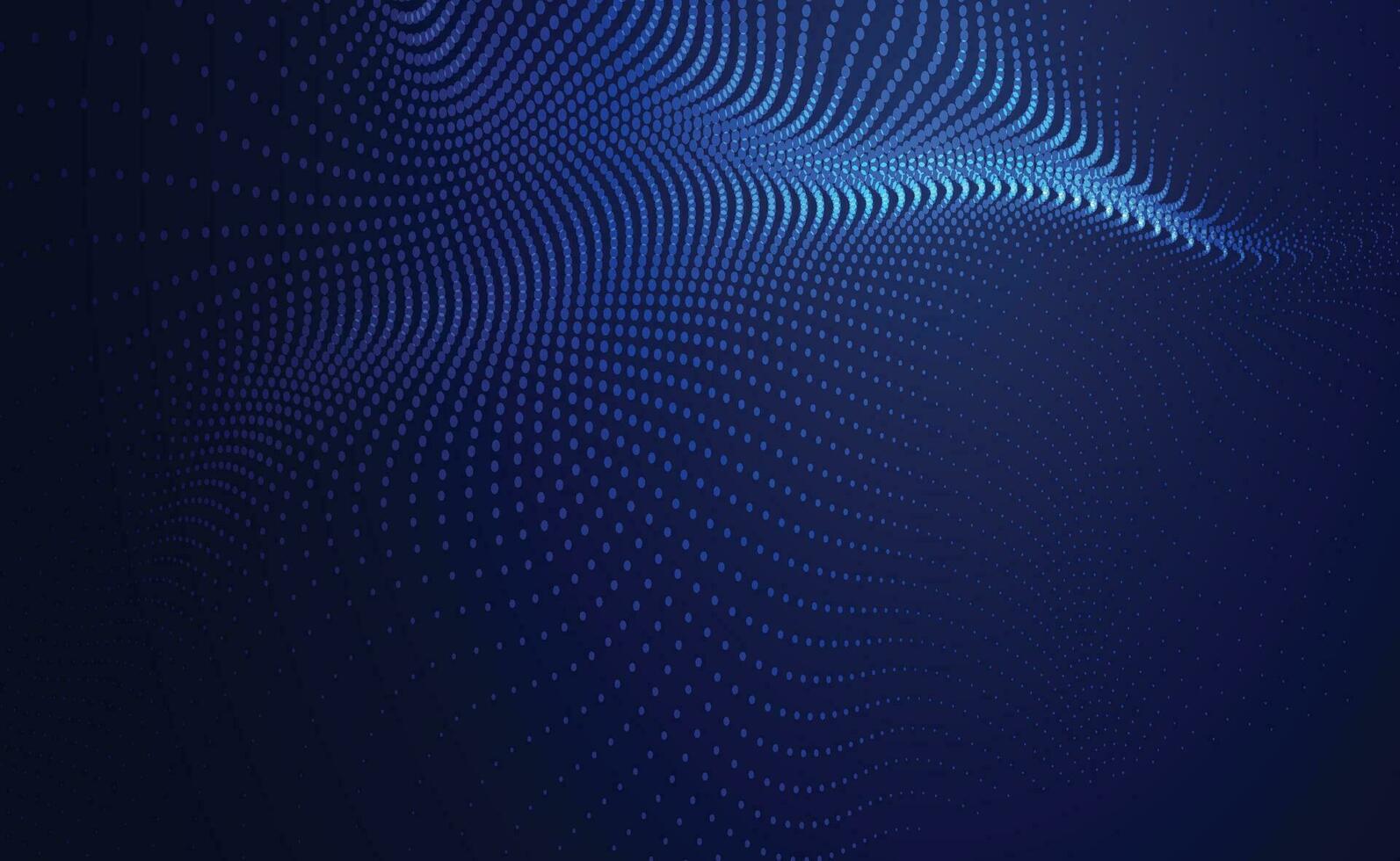 Abstract background with flowing particles. 3d abstract sci-fi user interface concept with gradient dots and lines. Digital cyberspace, high tech, technology concept. vector