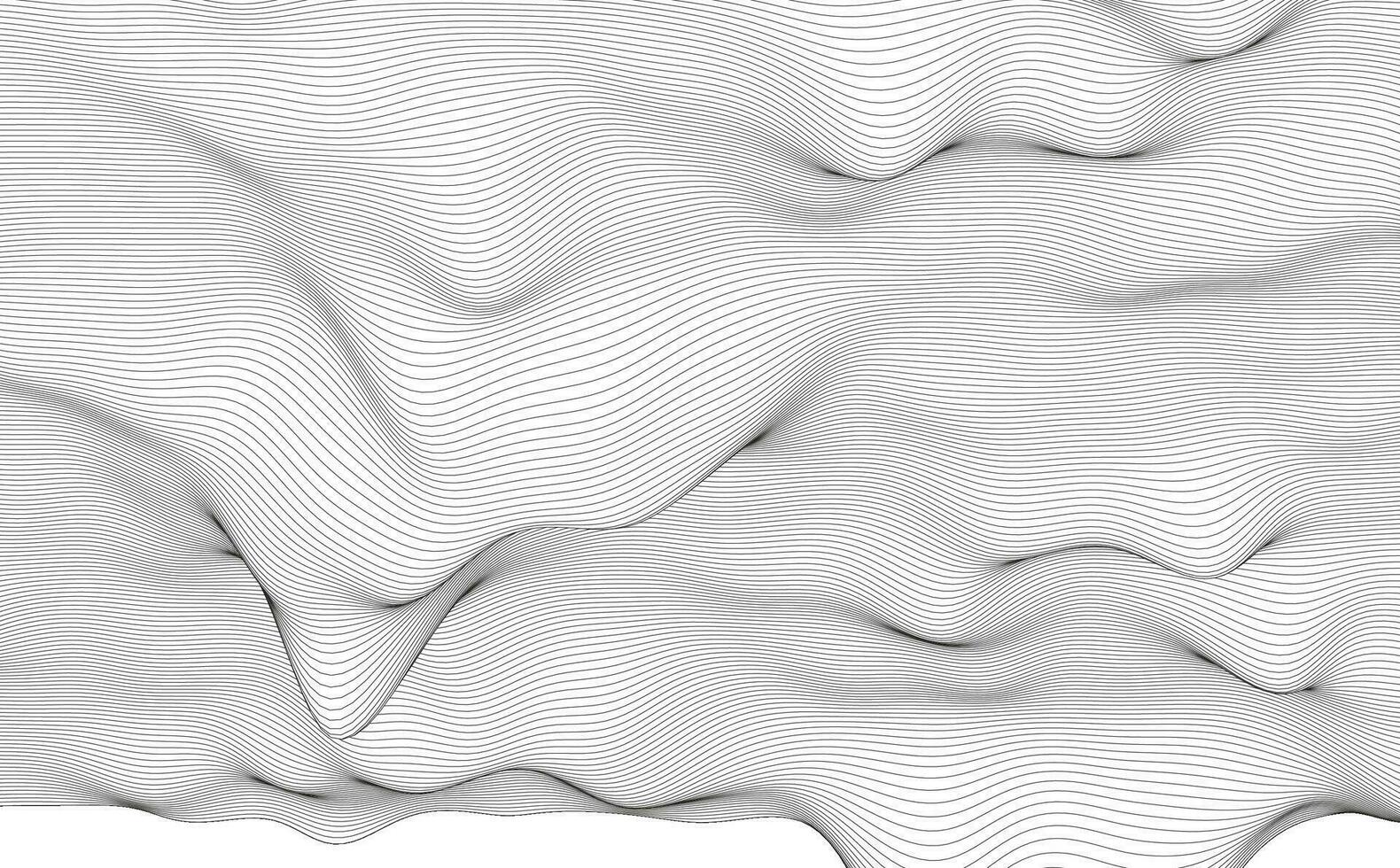 Abstract continuous lines drawing on white as background. Vector