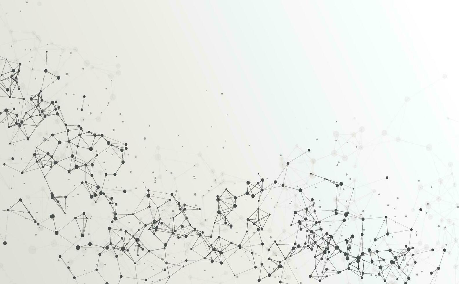 puntos y líneas abstractas conectan el fondo. tecnología de conexión de datos digitales y concepto de big data. vector