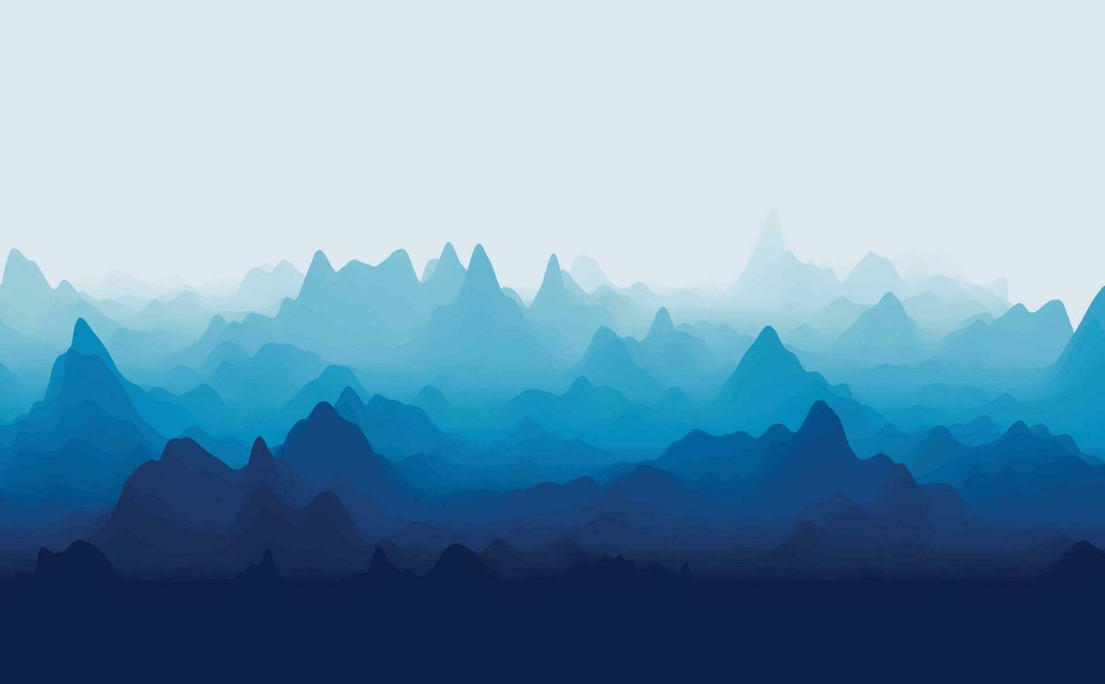 Nature landscape with mountain peaks. Mountains traveling vacation vector background. Concept outdoor design