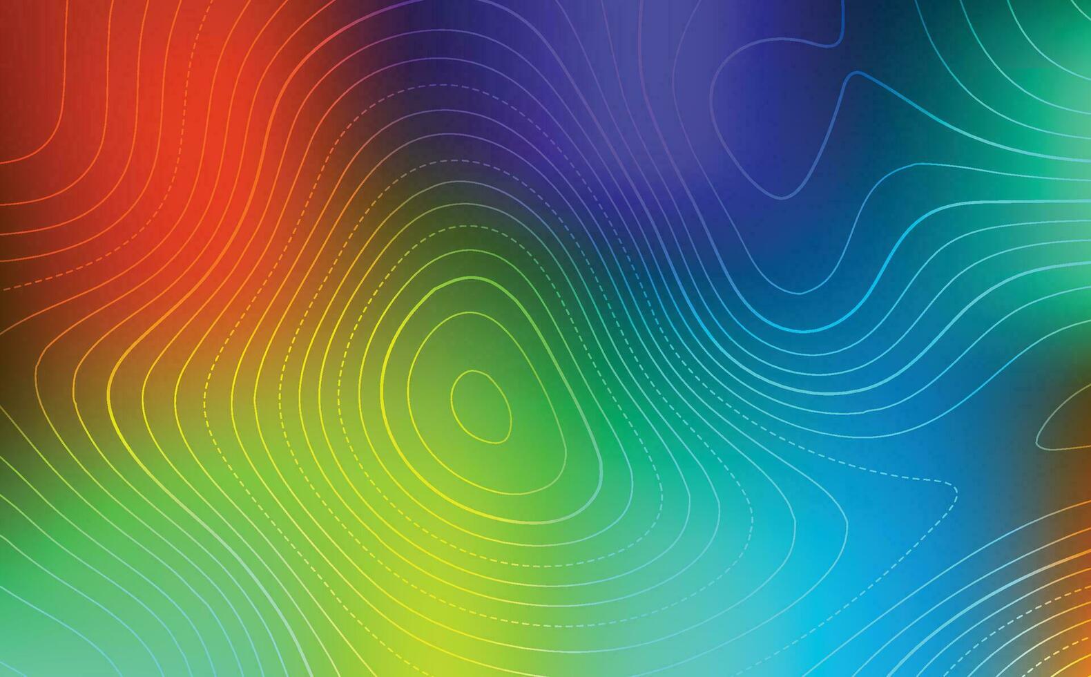 The stylized height of the topographic contour in lines and contours. The concept of a conditional geography scheme and the terrain path. Vector illustration.