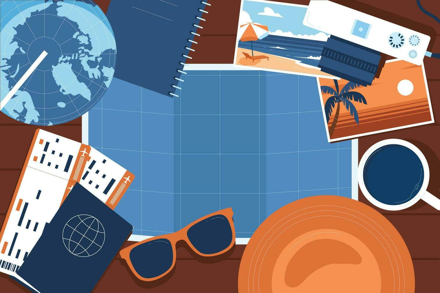 World tourism day, travel concept vector illustration