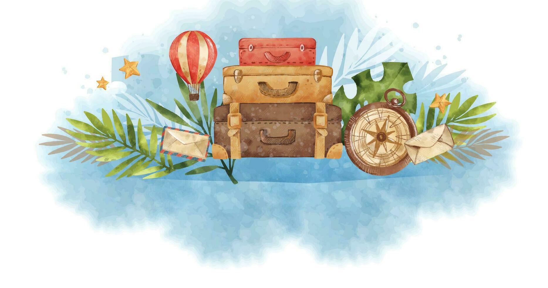 World tourism day, travel concept vector illustration