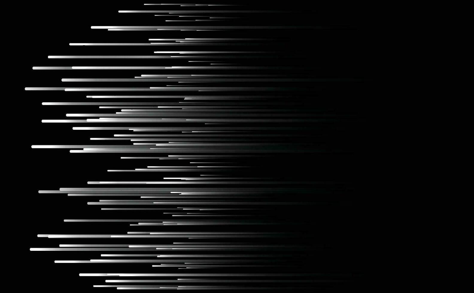 Horizontal Speed Lines for Comic Books. Manga, Anime Graphic Texture. Black and White Vector Background